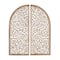 Brown Handmade Floral Carved Arched Wall D&#xE9;cor, 2ct.